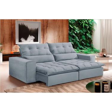 Imagem de Sofá Retrátil E Reclinável Orion 2,30m 04 Lugares Txr Prata