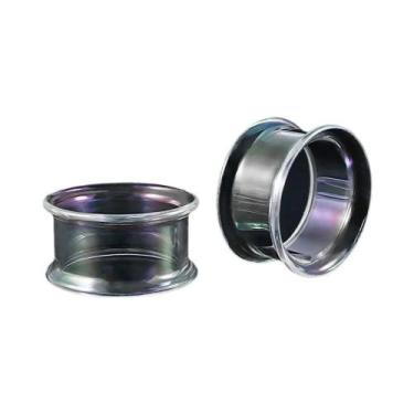 Imagem de Alargadores De Orelha De Vidro AB Coloridos, Túneis De Orelha De Vidro