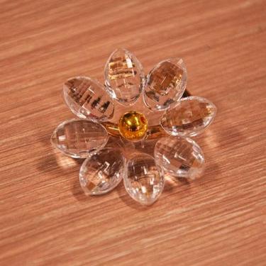 Imagem de Porta Guardanapo - Flor De Cristal - Argola De Ouro - Ref.7061 - 1 uni