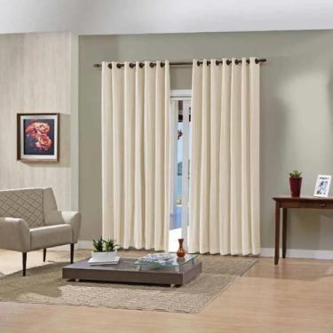 Imagem de Cortina Blackout Corta Luz Pvc 4,20m x 2,50m Bella Janela, Areia