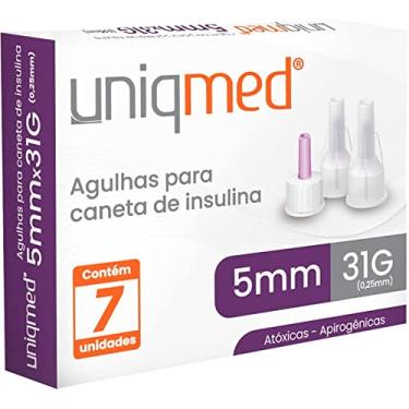 Imagem de AGULHAS PARA CANETA DE INSULINA 5MMx32G CX 7UN UNIQMED TAMANHO:5MM 32G 7UN