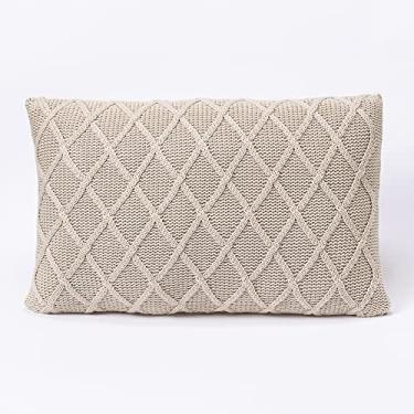 Imagem de Capa de Almofada Trico 50x30cm Decorativa Tricot Paris