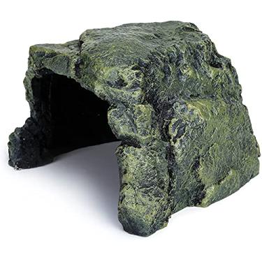 Imagem de MODERNJOE'S Esconder a caverna de rocha para répteis, anfíbios e invertebrados (17,8 x 18,7 x 12,7 cm)
