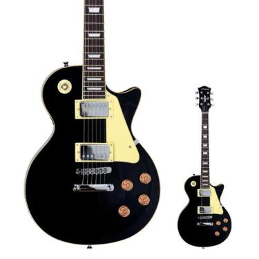 Imagem de Guitarra Les Paul Strinberg Lps230 Bk Black Preta Com Escudo Tampo Mod