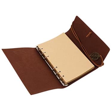 Imagem de Tofficu Manual Diário De Viagem Em Branco Caderno De Couro Pu Fichário De Economia De Dinheiro Bloco De Notas Diário Vintage Fichário Pequeno Lista De Tarefas Papel Aluna Mini Memorando