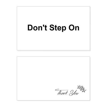 Imagem de Don't Step On Black Symbol Pattern Thank You Card Birthday Paper Greeting Wedding Repreciation