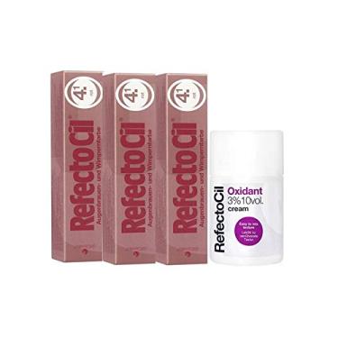 Imagem de Kit Refectocil 3 Tinta + 1 Oxidante Creme N° 4.1 Vermelho