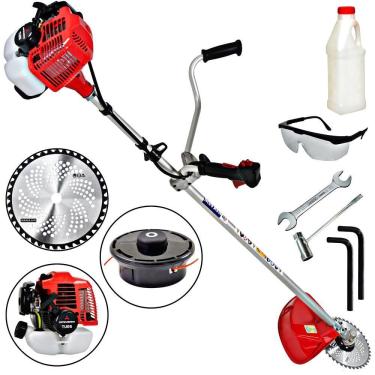 Imagem de Roçadeira Profissional Lateral Nakashi L261M Com Guidão e Motor TU26 Ideal Para Manuten...