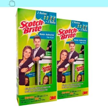 Imagem de Kit2 Rolo Adesivo Tira Pelos Scotch-Brite 100Mmx3,1M 21Folha