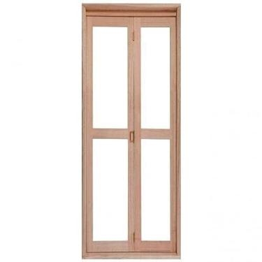 Imagem de Portas Camarão para Vidros Inteiros Sanfona à Esquerda Rondosul Natural