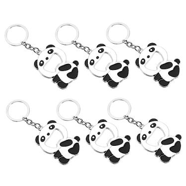 Imagem de Luxshiny 6 Unidades Chaveiro De Panda Enfeites De Mochila Anel De Chaveiro Abridor De Garrafa Ferramenta Abridor De Cerveja Chaveiro Abridor De Cerveja Bolsa Liga Desenho Animado
