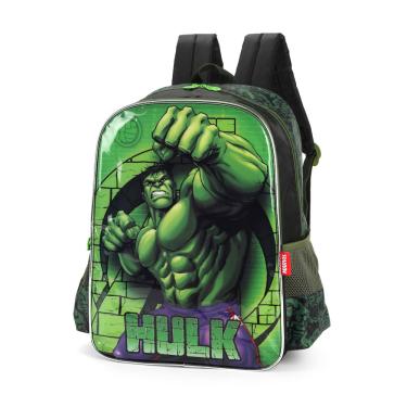 Imagem de Mochila de Costas Escolar Infantil Menino Hulk - Luxcel