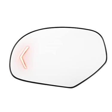 Imagem de X AUTOHAUX Retrovisor do carro do lado esquerdo do lado esquerdo do espelho de substituição LED seta para GMC Sierra 1500 3500 HD para Escalade para Avalanche para Silverado para Suburban