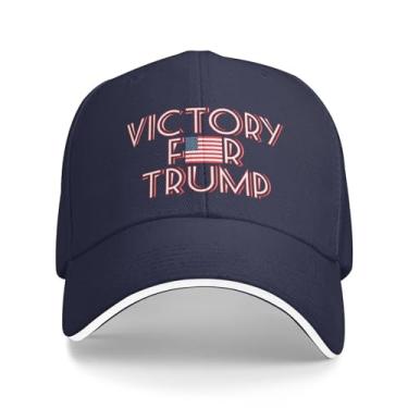 Imagem de Boné de beisebol original Victory for Trump 2024 Indecision Truckers ajustável para homens/mulheres boné de caminhoneiro azul escuro, Azul escuro, G