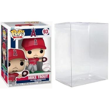 Imagem de Mike Trout (Los Angeles Angels) MLB Funko Pop! Series 7 Vinyl Figure (Bundled with Compatible Box Protector Case) 3.75 inches