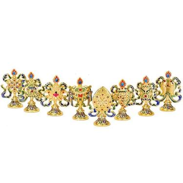 Imagem de Xinyuan Eight Auspicious Tibetan Buddhas New Painted 3-inch Auspicious Babao Buddhist Hall Indoor Supplies
