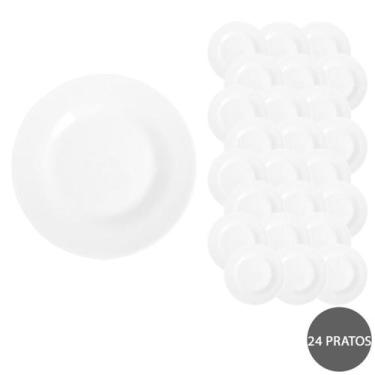 Imagem de 24 Pratos Opaline 19cm Sobremesa Menu Restaurante Almoço - Nadir Figue