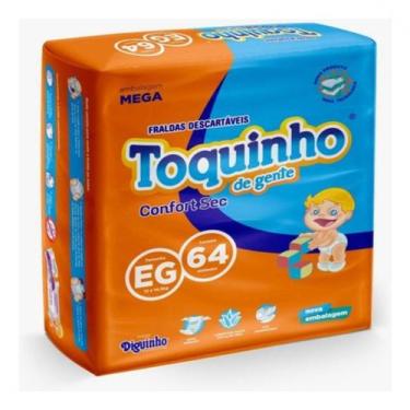 Imagem de Fralda Descartável Toquinho De Gente Confort Sec Super - EG 64 fraldas