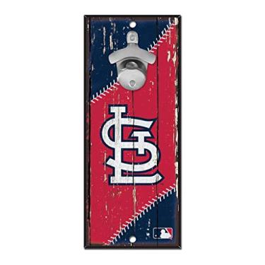 Imagem de WinCraft Abridor de garrafas MLB St. Louis Cardinals abridor de garrafas de placa de madeira 5x11, cores da equipe, 12,7 x 28 cm