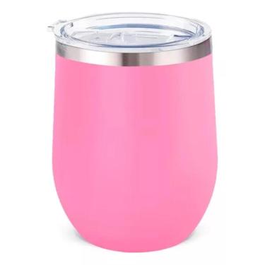 Imagem de Copo Térmico 360ml Rosa Cuia Aço Inox Com Tampa Hermética-Unissex