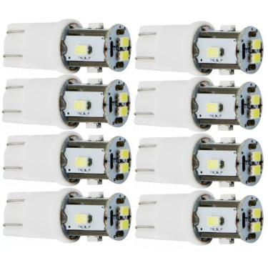 Imagem de 8 Lampada Pingao T10 Tipo Torre 6 Leds 36mm Esmagada 1.8w - STORE AUTO