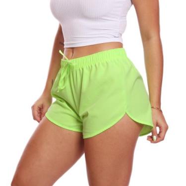 Imagem de Short Feminino Shortinho Tactel Moda Praia Piscina Verão Adulto - Brás