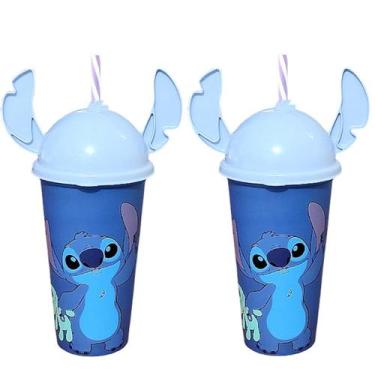 Imagem de 2 Copo do Lilo Stitch 500ml com Orelhas 500ml Disney - Plasútil