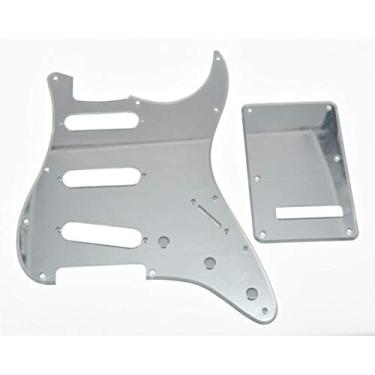 Imagem de Dopro 11 Hole Strat SSS Pickguard ST placa traseira Trem capa serve para espelho prata Fender Strat dos EUA/Mexicano