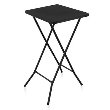 Imagem de Mesa Retrô Balcão Bar Restaurante Alta Aço Dobrável Ferro - Utility Pe