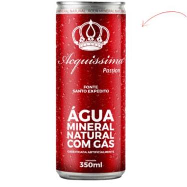 Imagem de Água Mineral Lata 350ml Acquissima Com Gás PH 6,5  - Acquíssima, COM G