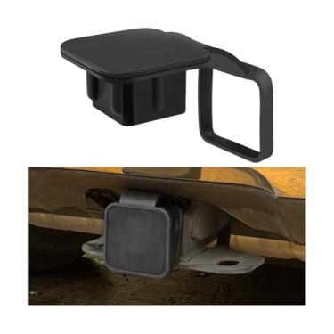 Imagem de LKAHG Capa de engate de reboque, tampa de engate de reboque de plástico resistente de 5 cm, acessórios de tampa de reboque de tubo receptor quadrado externo de veículo, universal para trailer, sedan,