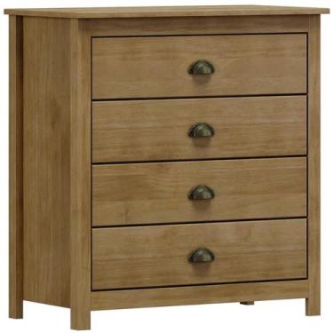 Imagem de Comoda 4 Gavetas Madeira Maciça 80 cm 9101 Freijo Milani Store, Freijo