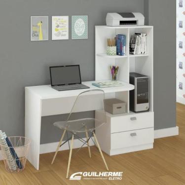Imagem de Escrivaninha com Estante Elisa - Permobili, Branco