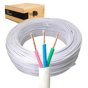 Imagem de Cabo Comando Pp 3 Vias 1,5mm Rolo Branco Ou Preto 20mt 30mt 50mt - Ref