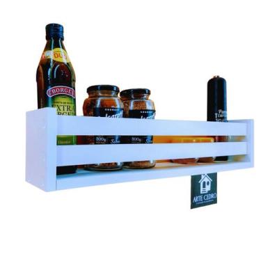 Imagem de Estante De cozinha Porta tempero Nicho Organizador De Cozinha Mdf 55cm