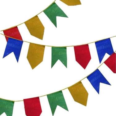 Imagem de Bandeirinha Festa Junina De Papel Seda - 10 Metros
