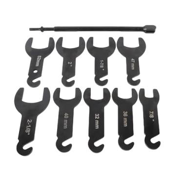 Imagem de Conjunto de Chaves de Embreagem de Ventilador Pneumático, Kit de Ferramentas de Remoção Portátil Eficiente, Chave de Aço Carbono de 10pcs Com Alça Pneumática para Reparar Bombas