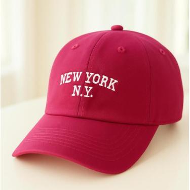 Imagem de Boné NY New York Retro Masculino Aba Curva, Vermelho