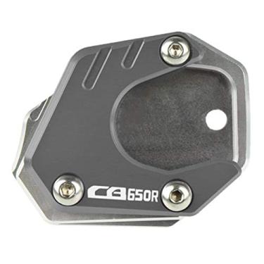 Imagem de Acc-Creativity Suporte lateral para pé de motocicleta com ampliador lateral para placa de extensão compatível com HONDA CB650R CBR650R 2019-2020 (titânio)