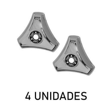 Imagem de Calota Aro 16/17,5 Hélice 3 Pontas Para Rodoar - 4 Unidades - Fabbof