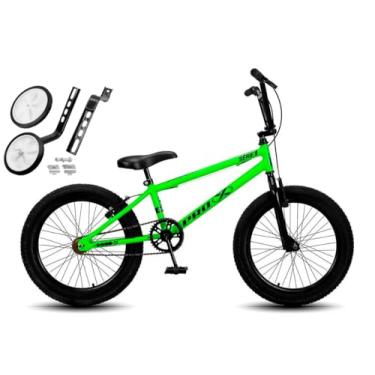 Imagem de Bicicleta com Rodinha Aro 20 Pro x Rebaixada Aros em Aluminio Freio V-Brake,Verde Preto