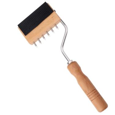 Imagem de Esticador de Correias Pescoço Ganso, Cabo de Madeira Ferramenta para Correias Estofos Esticador Profissional Estofos para Esticar Couro Alcatifa Material Reparação com Design Alavanca