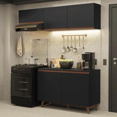 Imagem de Armário De Cozinha Compacta 190cm Reims Madesa 08 Preto