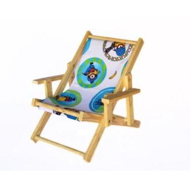 Imagem de INFANTIL - Cadeira Espreguiçadeira Dobrável Infantil Madeira Maciça Na