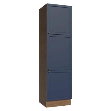 Imagem de Paneleiro 60 Cm 3 Portas Vik Madesa Rustic/azul
