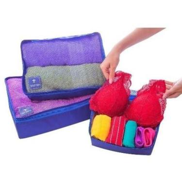 Imagem de Kit Saco Organizador De Mala Bagagem Para Viagem Zíper Saco Bolsa Moch