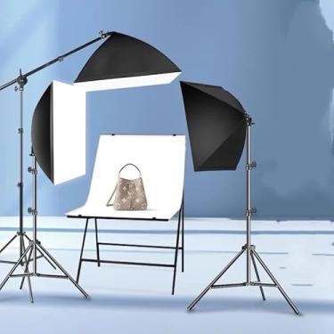 Imagem de Kit 2 Softbox Luz Contínua 50x70cm com Tripé e Soquete E27 – Estúdio Fotográfico Profissional