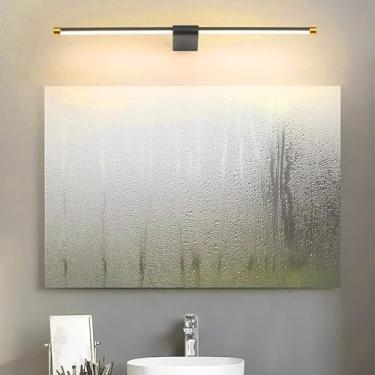 Imagem de GZZBMY Candeeiros de parede LED para casa de banho, candeeiros de parede modernos de metal à prova d 'água, arandelas de parede, luzes de imagem de hotel, cabeceira, interior, iluminação de parede