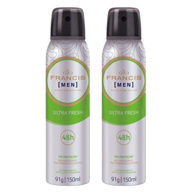 Imagem de Kit 2 Desodorante Francis Men Ultra Fresh Aerosol Antitranspirante 48h 150ml
