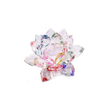Imagem de Enfeite Decoração de Cristal Vidro Flor de Lotus Para Sala Quarto Cris